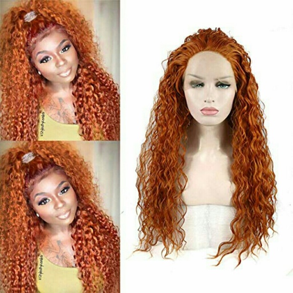 Auburn Curly Wave Beauty Lace Front Wig